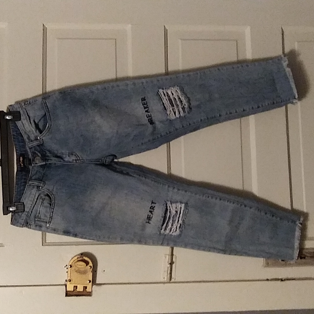 Refuge Distressed Ankle Jeans Sz 4